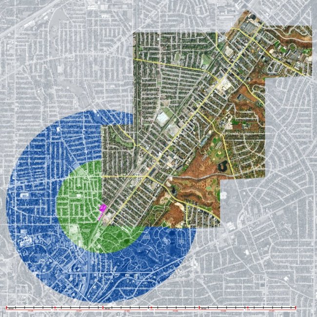 East Cleveland and Radius Map